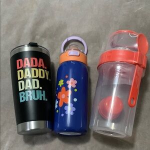 Bundle of water, coffee and cereal cup NWT